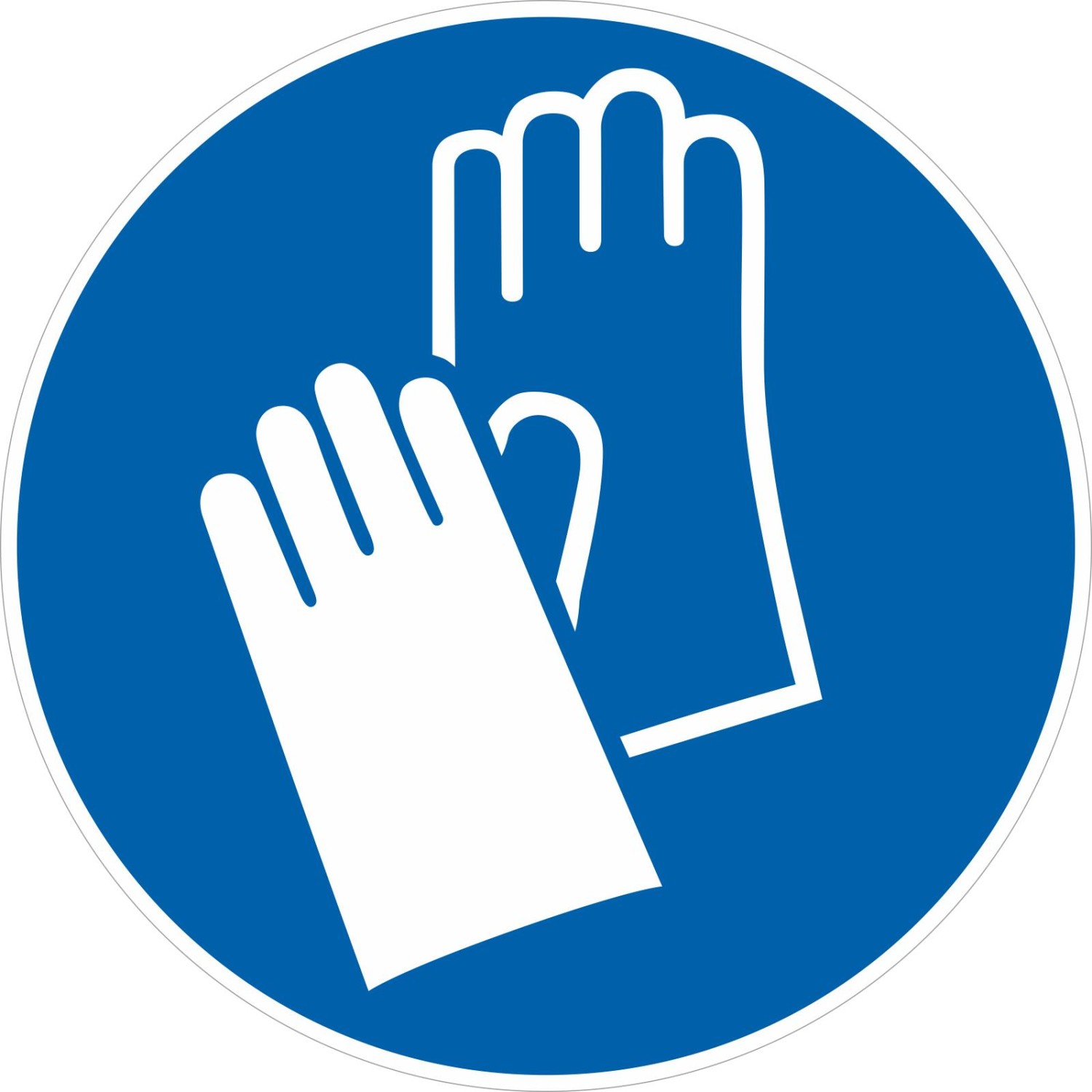0. Foto Schild Handschutz benutzen M009 (Material und Größe: Schild 40cm)