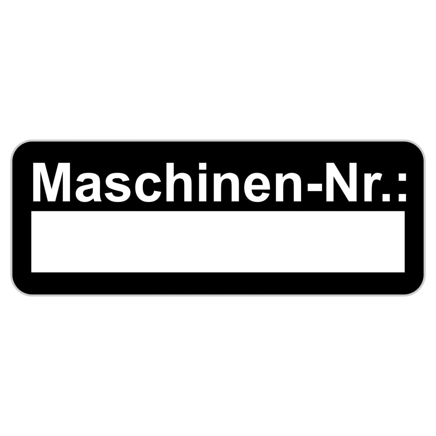 0. Foto Maschinennummer Aufkleber Etiketten selbstklebend 48 x 20 mm (Farbe: schwarz zusätzliches Laminat: nein)