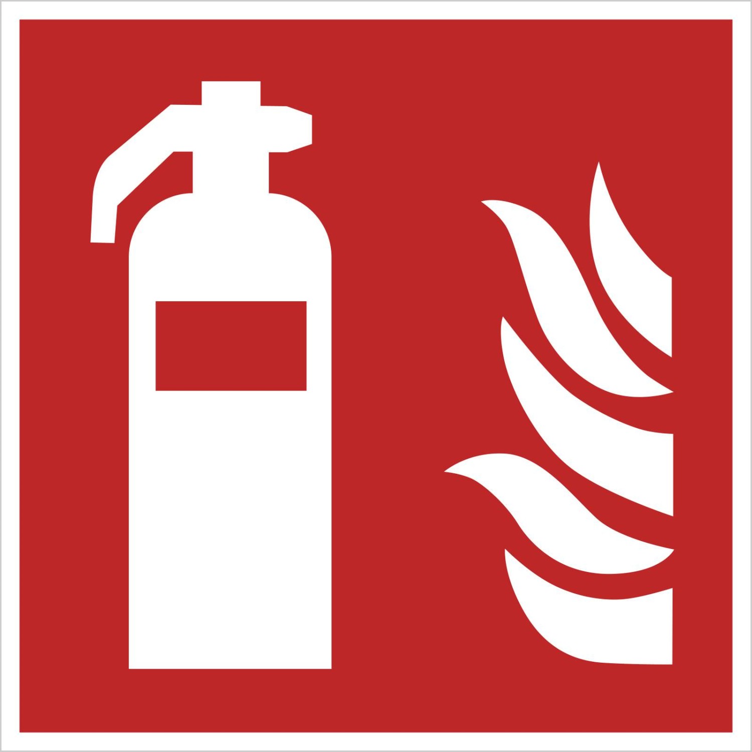 Aufkleber Feuerlöscher F001 Brandschutzzeichen (Material und Größe: Aufkleber 15x15cm)