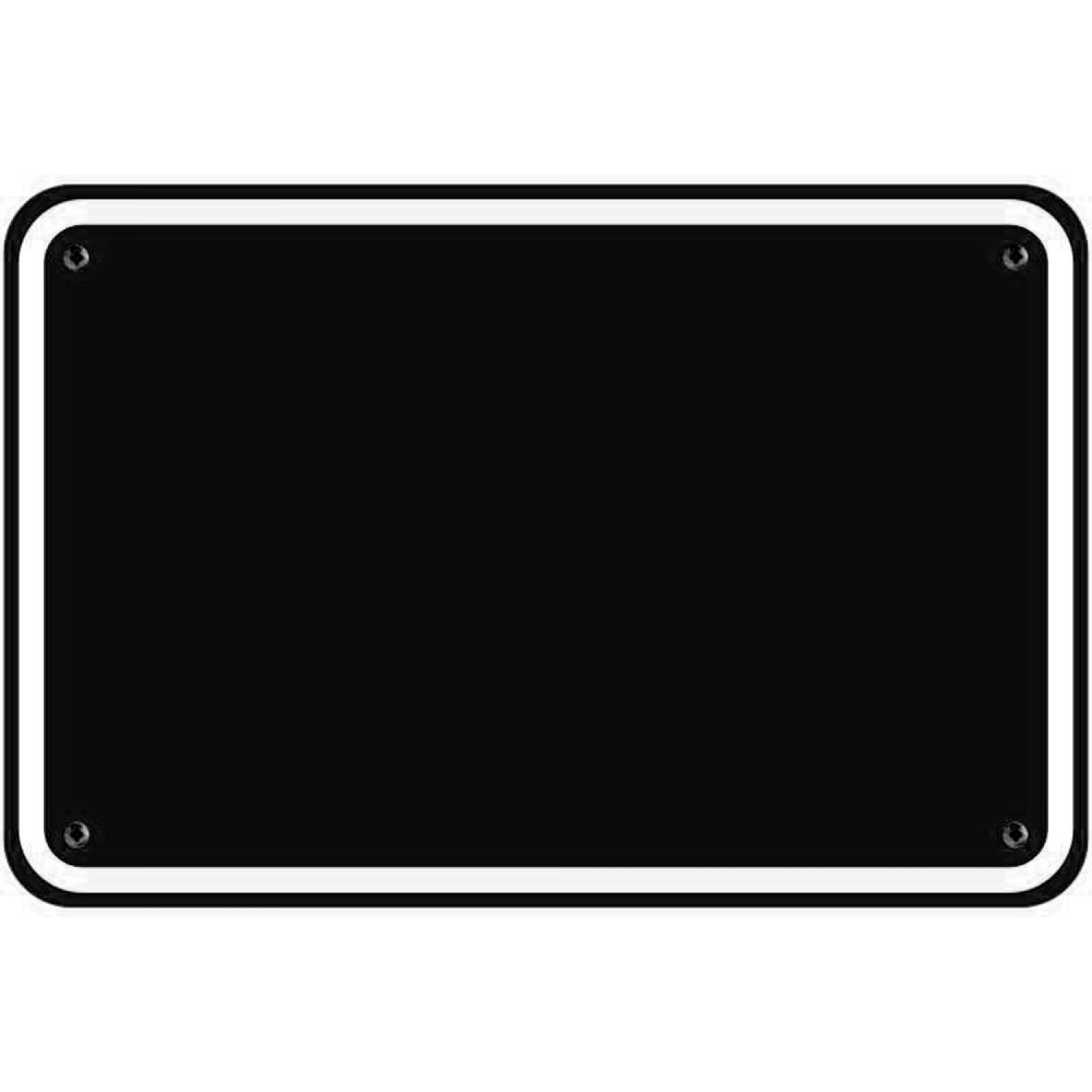 1. Foto Schild Schwarz weißer Rahmen mit Wunschtext selbst gestalten 45x30 cm