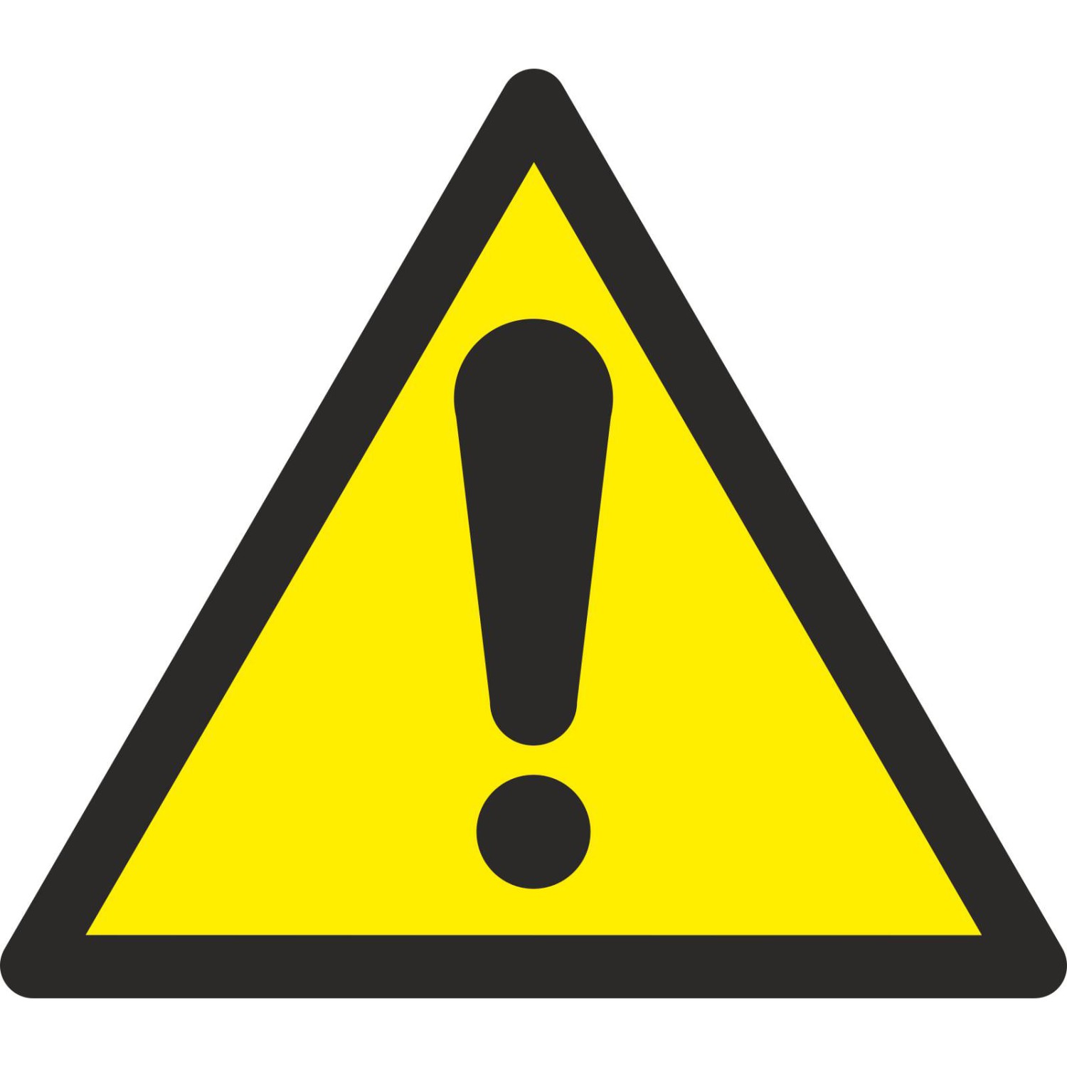 0. Foto Schild Allgemeines Warnzeichen W001 (Material und Größe: Schild 40 cm)